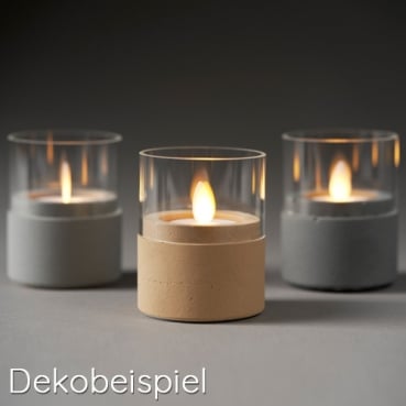 10er Set Duni LED Moving Flame mit Fernbedienung und Ladestation Dekobeispiel - 10er Set Duni LED Moving Flame mit Fernbedienung und Ladestation