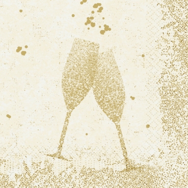 Duni Zelltuch Servietten Celebrate Cream, 33 x 33 cm