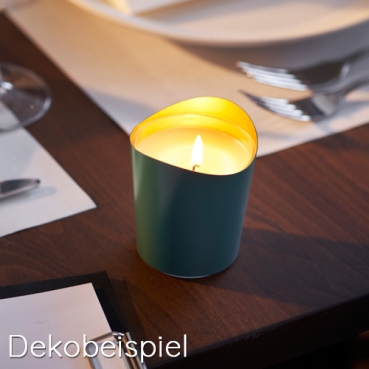 Duni Kerzenhalter Ripple aus Metall in Ocean Teal, 80 mm Dekobeispiel - Duni Kerzenhalter Ripple