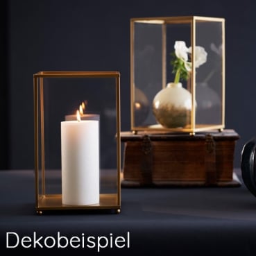 Duni Metall Kerzenhalter Noble für Drinnen und Draußen in Gold, 22 cm Dekobeispiel - Duni Kerzenhalter Noble