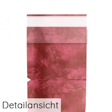 Detailansicht - Duni Hygiene Bestecktasche Sacchetto mit Klebeverschluß in Bordeaux, 8,5 x 25 cm