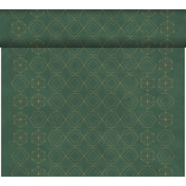 24 Meter Rolle Duni Dunicel Tischläufer Gilded Star Green