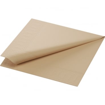 Duni Zelltuch Servietten in Natural Brown, 3-lagig, 100 % kompostierbar, 33 x 33 cm