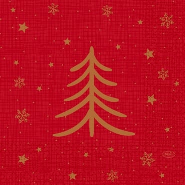 Duni Zelltuch Servietten Shimmer Trees, 33 x 33 cm