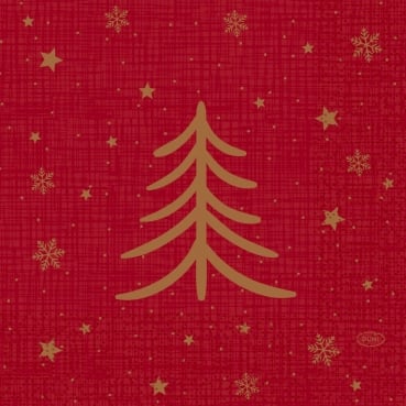 Duni Zelltuch Servietten Shimmer Trees, 33 x 33 cm