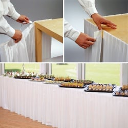 4 Meter Duni Dunicel Skirtings in 7 Farben, selbstklebend, 72 cm breit 4 Meter Skirtings von Duni, in 7 Farben, selbstklebend
