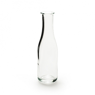 Glas Flaschen Vase, klar, 19,5 cm
