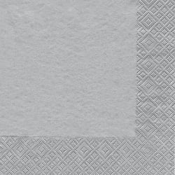 20er Pack Servietten silber, 33 x 33 cm