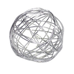 Drahtkugel in Silber