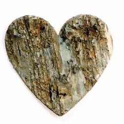 Herz aus Birkenholzrinde, 60 mm