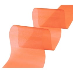 25 Meter Organza Tischband in Orange, 70 mm