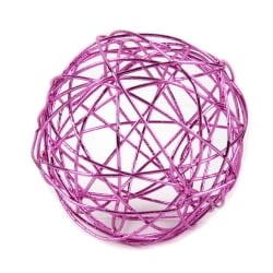 Drahtkugel in Pflaume oder Rosa Drahtkugel in Pflaume oder Rosa