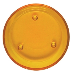 Glas Kerzenteller rund in orange, 10 cm