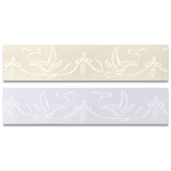20 Meter Tischband Hochzeit Athen, Tauben, Ringe in Weiß Tischband zur Hochzeit Tauben, Ringe in Weiß oder Creme.