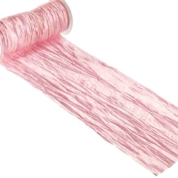 10 Meter Tischband Fripe in Rosa, 20 cm