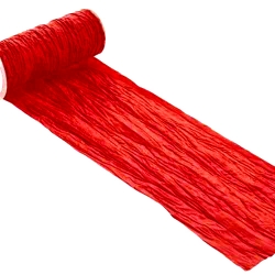 10 Meter Tischband Fripe in Mohnrot, 20 cm