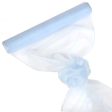 Organza Rolle 0,40 x 8,00 Meter in Hellblau