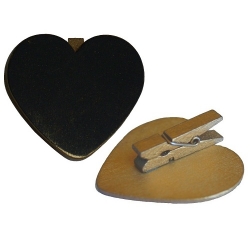 6er Pack Herz Tischkarten in Gold