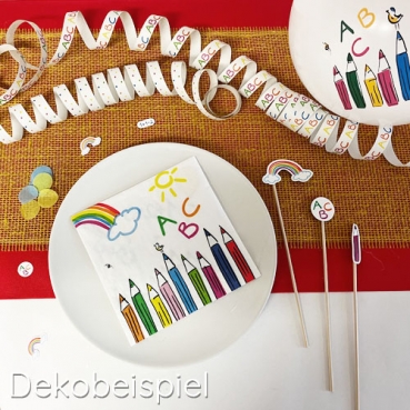 Papier Konfetti Einschulung, ABC, Regenbogen, 25 mm Papier Konfetti Einschulung, ABC, Regenbogen, 25 mm