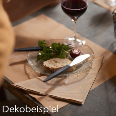 Dekobeispiel Dunisoft Servietten Leaves Natural, 40 x 40 cm