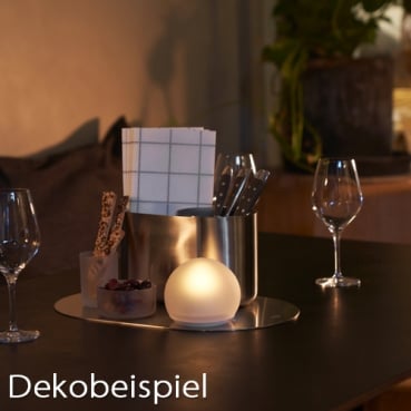 Duni LED-Halter Globe, 84 mm Dekobeispiel - Duni LED-Leuchte Globe, 10 cm