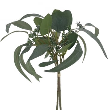 Kunstblume, Wilder Eukalyptusbund in Grün, 36 cm