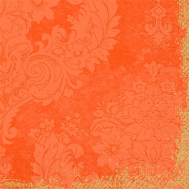 Duni Zelltuch Servietten Royal Sun Orange, 40 x 40 cm