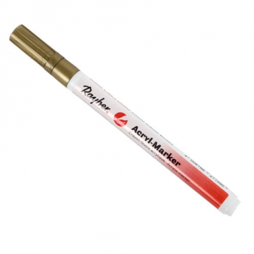 Acryl Marker, Acrylstift mit Rundspitze, 1 - 2 mm, in Gold