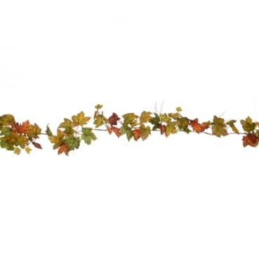 1,8 Meter Ahornblätter, Weinranken Girlande in Grün, 10 cm