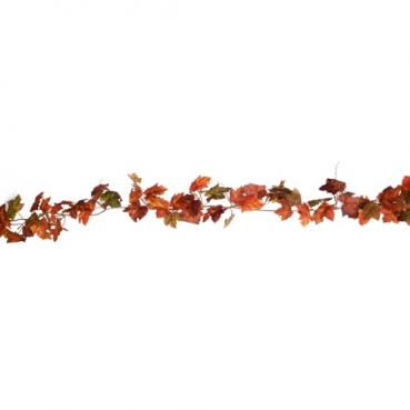 1,8 Meter Ahornblätter, Weinranken Girlande in Orange, 10 cm