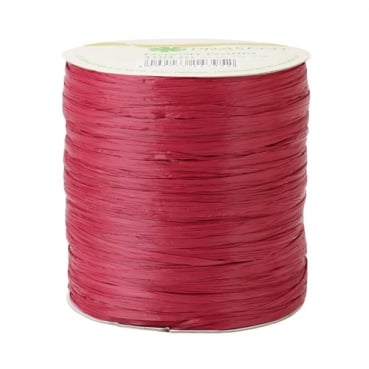 100 m Bastband Rayon Raffia matt in Bordeaux