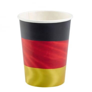 8er Pack Becher Deutschland Flagge