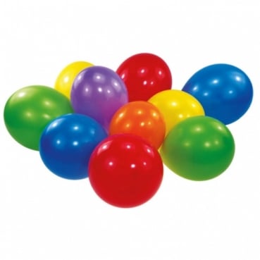 100 Luftballons bunt gemischt, 22,8 cm Durchmesser