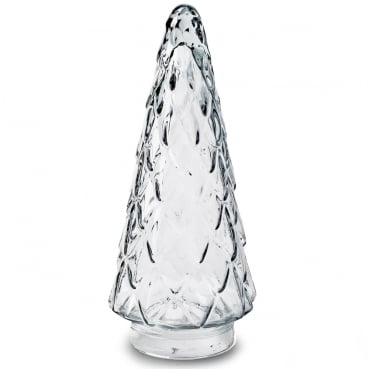 Weihnachts-Deko Glas Tannenbaum -Nobilis-, klar, 24 cm