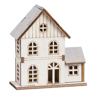 Kleines Deko Holz Haus I, 80 mm