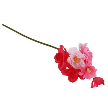 Kleiner Deko Kirschblütenzweig in Pink/Rosa, 26 cm