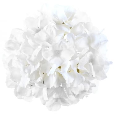 Kunstblume Hortensien Blütenkopf in Weiß, 20 cm