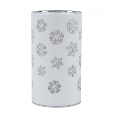 Deko LED-Licht Zylinder, Eiskristalle in Weiß, 7 x 12,5 cm Deko LED-Licht Zylinder, Eiskristalle in Weiß, 7 x 12,5 cm