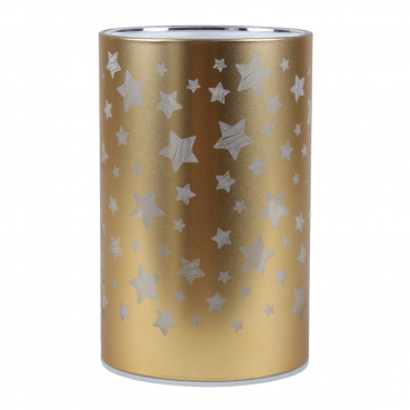 Deko LED-Licht Zylinder, Sternenzauber in Gold, 9 x 14,5 cm Deko LED-Licht Zylinder, Sternenzauber in Gold, 9 x 14,5 cm