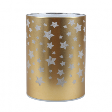 Deko LED-Licht Zylinder, Sternenzauber in Gold, 9 x 12,5 cm Deko LED-Licht Zylinder, Sternenzauber in Gold, 9 x 12,5 cm