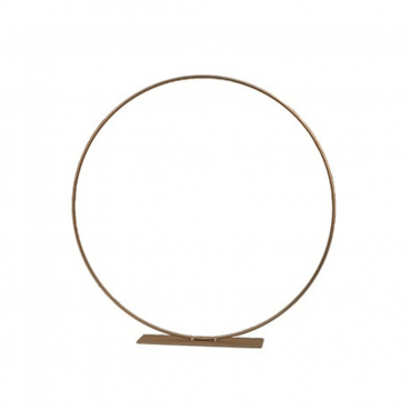 Metall Ring zum Verzieren auf Standfuß in Gold, 30 cm