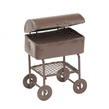 Miniatur Metall Deko Barbecue Grill in Braun, 65 mm