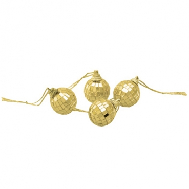 12 kleine Discokugeln, Spiegelkugeln in Gold, 30 mm 12 kleine Discokugeln, Spiegelkugeln in Gold, 30 mm.