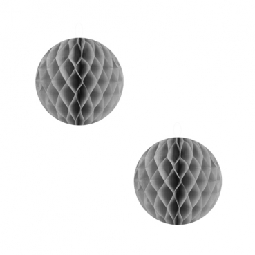 2er Set Mini Wabenbälle in Grau, 10 cm