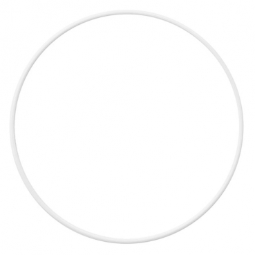 Metall Ring, Größe L zum Verzieren in Weiß, 35 cm