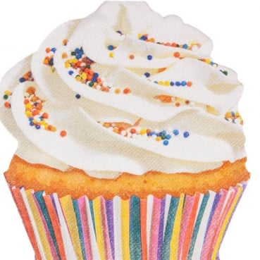12er Pack Airlaid Servietten Cupcake, 16 x 15,5 cm