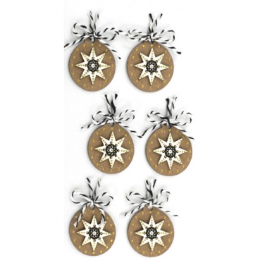 Klebe Sticker 3D Christbaumkugeln mit Schleifchen