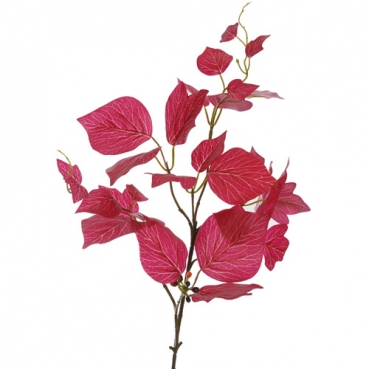 Deko Efeublätter-Zweig in Rot, 60 cm