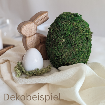 Großes Deko Moos-Osterei, 15 cm Dekobeispiel Moos Ei