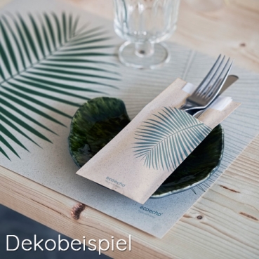 Duni Tischsets Leaf, aus Graspapier hergestellt, 30 x 40 cm Dekobeispiel Duni Serie Leaf.